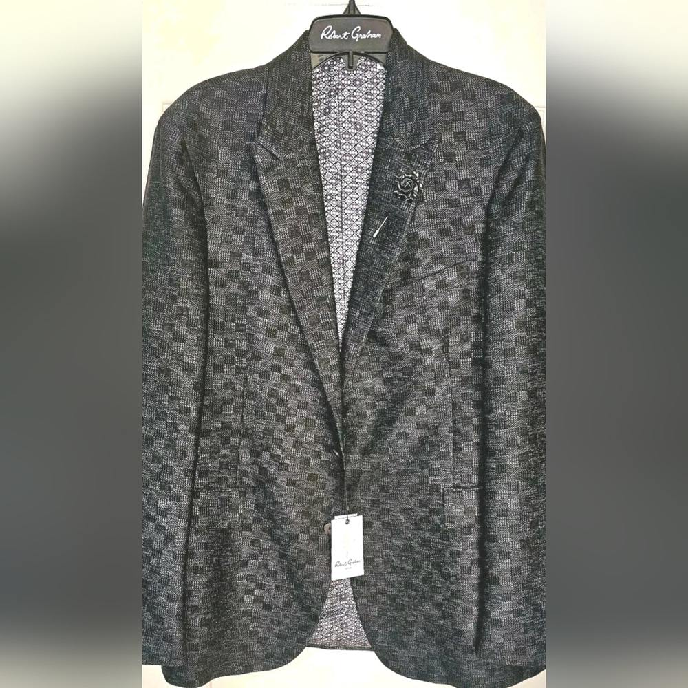 ROBERT GRAHAM SPORTS COAT SIZE 44L NEW WITH TAGS.